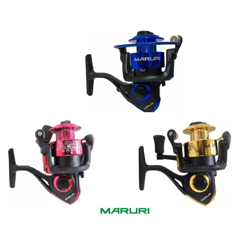 MOLINETE DELTA 4000 3 ROLAMENTOS MARURI PESCARIA LEVE E RESISTENTE