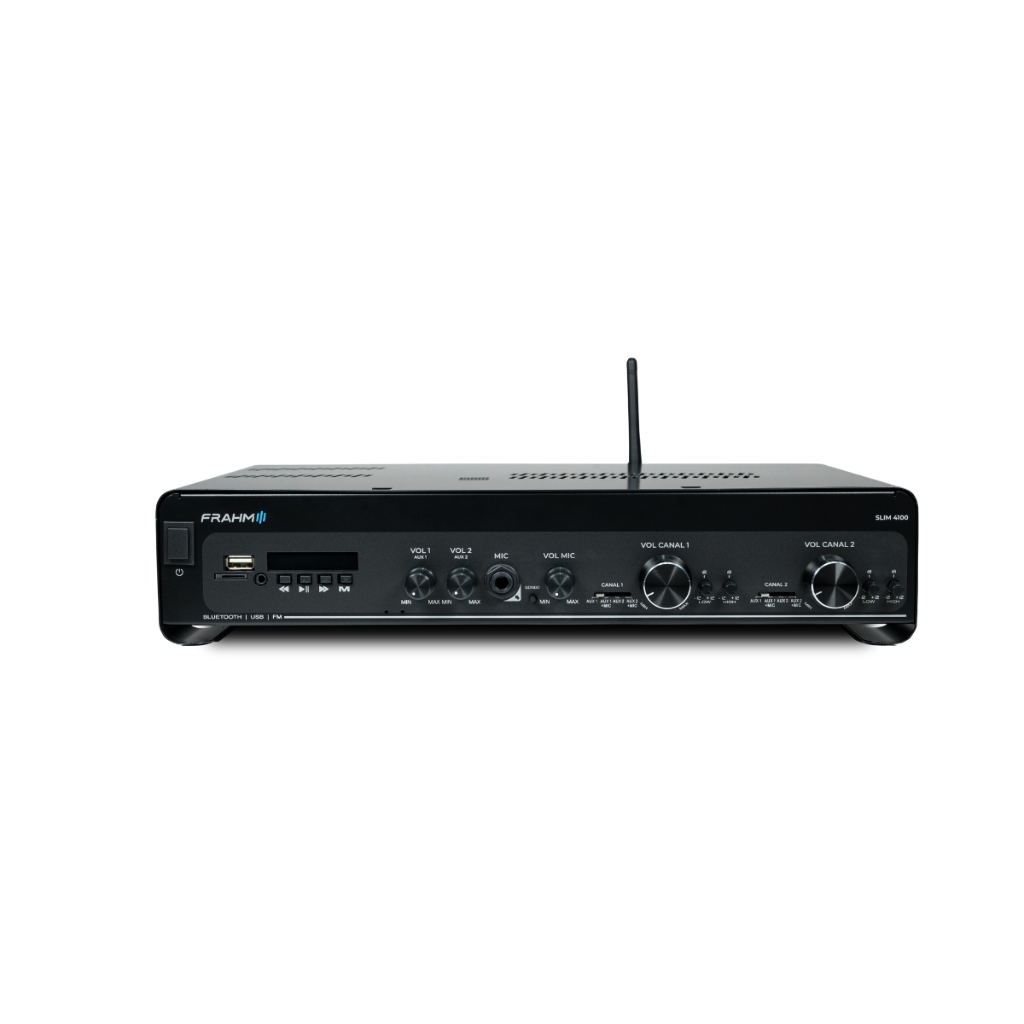 Amplificador Receiver Frahm 300w Rms Slim 4100 G5 Bt Usb Sd