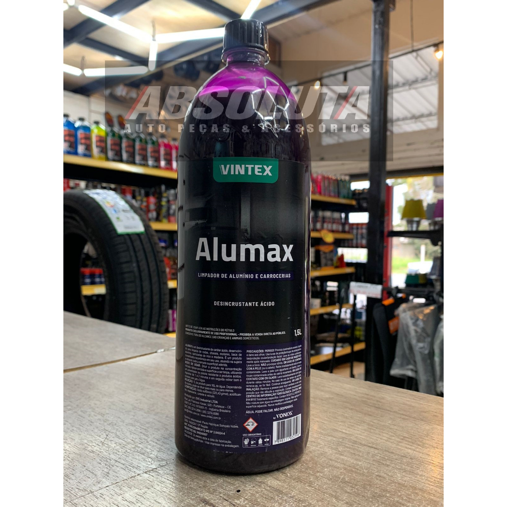 ALUMAX 1.5L DESINCRUSTANTE  VINTEX VONIXX LAVA CHASSIS RODAS MOTORES CONCENTRADO LAVA CAR