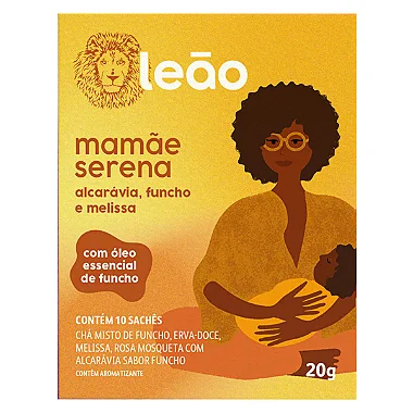 Chá Leão Fases Mamãe Serena - Alcarávia, Funcho e Melissa 10 Sachês - Food & Beverages