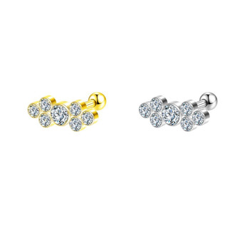 Piercing MINIBARBELL AÇO CIRÚRGICO 7 ZIRCÔNIA CRAVADA《Lomiss semijoias》 em Oferta na Shopee