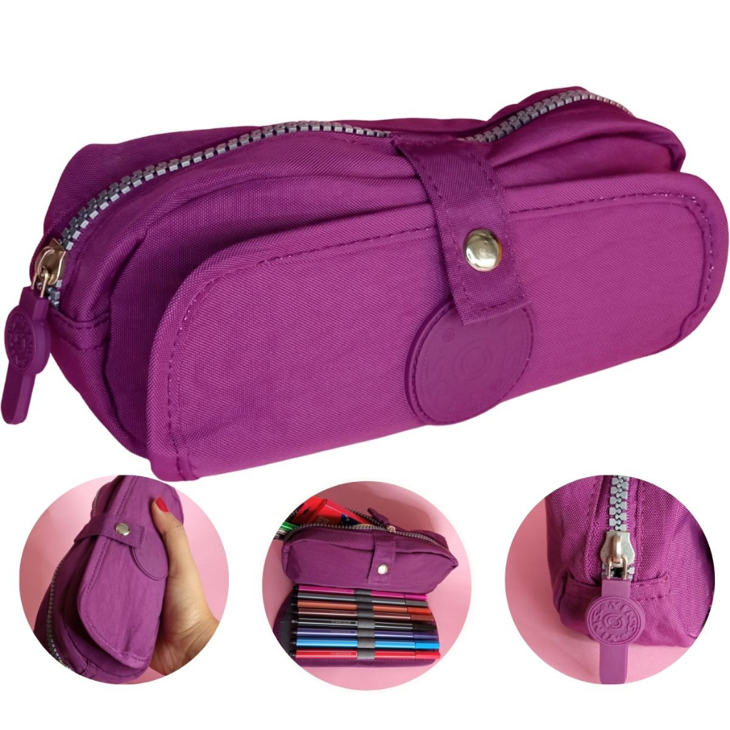 Estojo Escolar Jovens Com Elástico para Canetas Universitário Cursinho em Oferta na Shopee