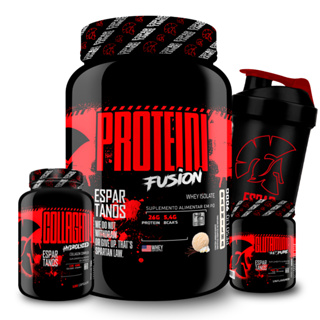 Kit Whey Protein Fusion + Bcaa + Glutamina + Shaker em Oferta na Shopee