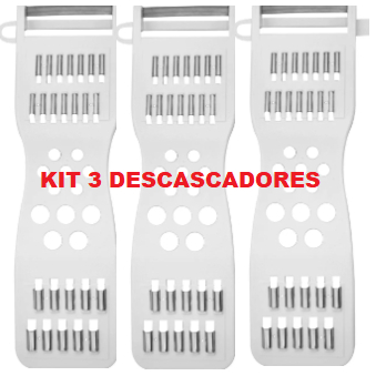 KIT 3 OFERTA Descascador 5 Em 1 Fatiador Legumes Verduras Frutas Multifuncional Manual