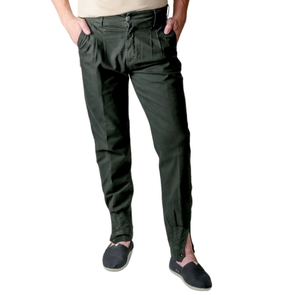 Bombacha Masculina Pampa Sul Montaria Verde Original Com Tornozelo Ajustavel Para Usar Com Alpargata Bota Sapato Gaucho