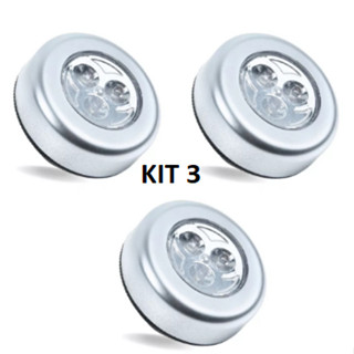 OFERTA KIT 3 Lâmpada Luminária Toque 3 Led Guarda Roupa Armário Multiuso Universal em Oferta na Shopee