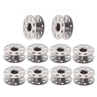 10 Bobinas Carretilha Metal Furada Reta Industrial Costura Têxtil-270010