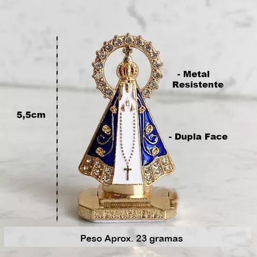 Nossa Senhora Aparecida Para Painel De Carro Pequena Strass com caixa presente em Oferta na Shopee