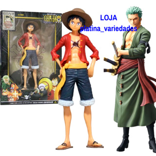 Combo kit 2 Bonecos Anime Roronoa Zoro E monkey d luffy  Anime Action One Piece 18Cm em Oferta na Shopee
