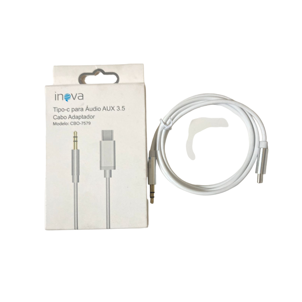 Cabo Adaptador Tipo-C Macho Para áudio P2 Macho AUX 3.5mm Inova ( CBO-7579 )