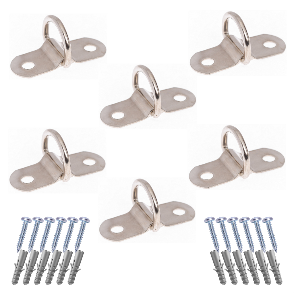 Kit 6 Pitão Para Toldo Chapinha Com Argola Trava De Chão