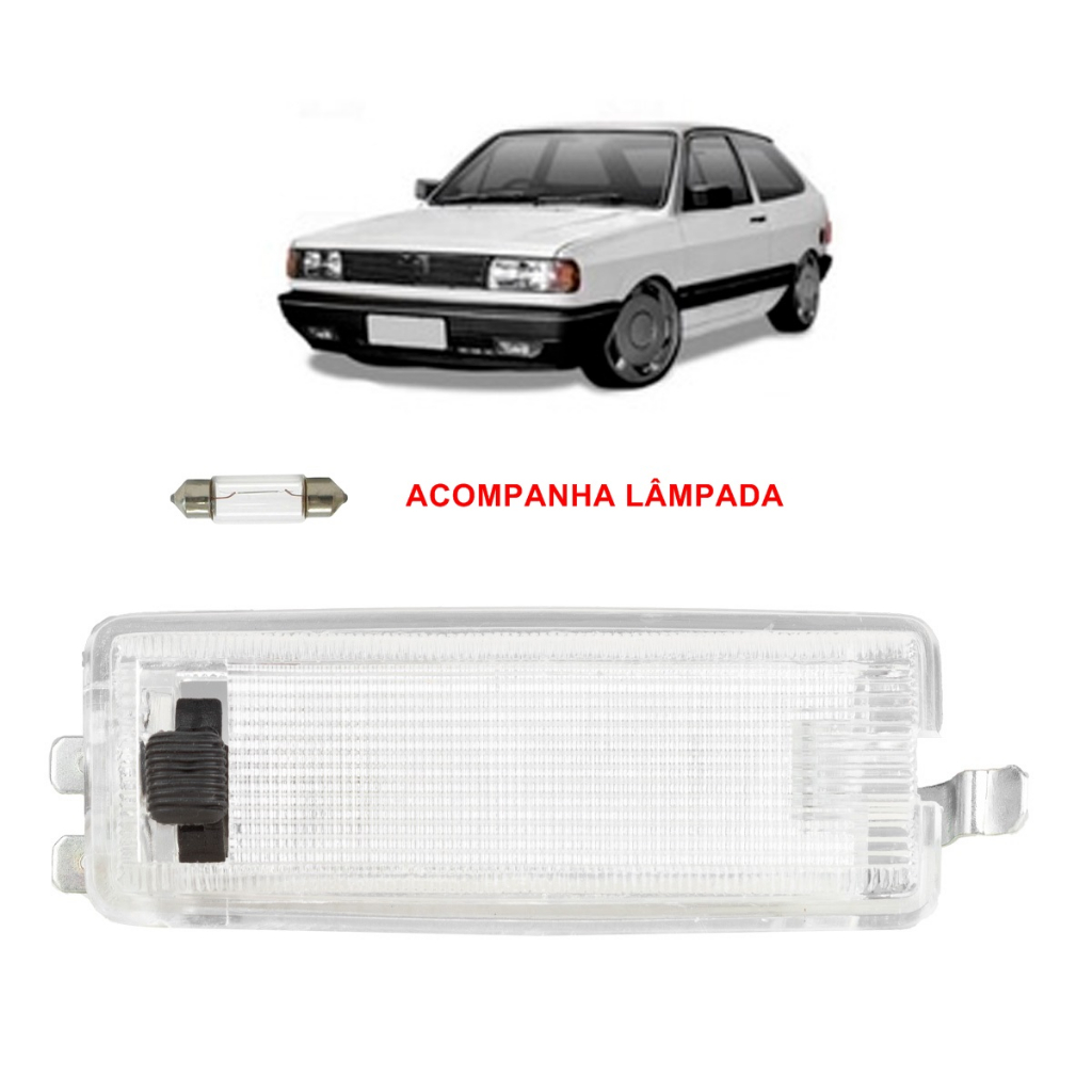 LANTERNA INTERNA DO TETO GOL G1 95 COM LAMPADA APOLLO FUSCA KOMBI 86 FORD ESCORT VERONA