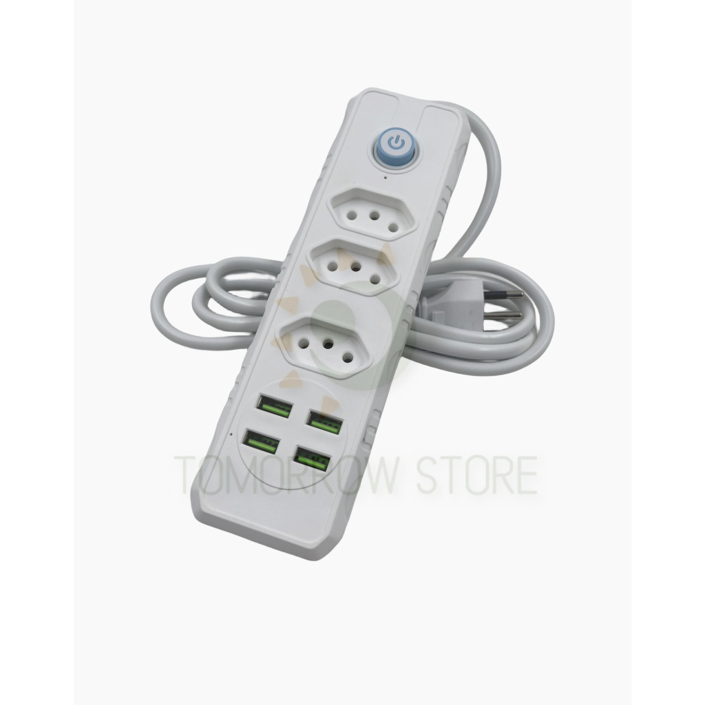 Extensão Com Tomada 2M 3 Tomadas E 4 Usb