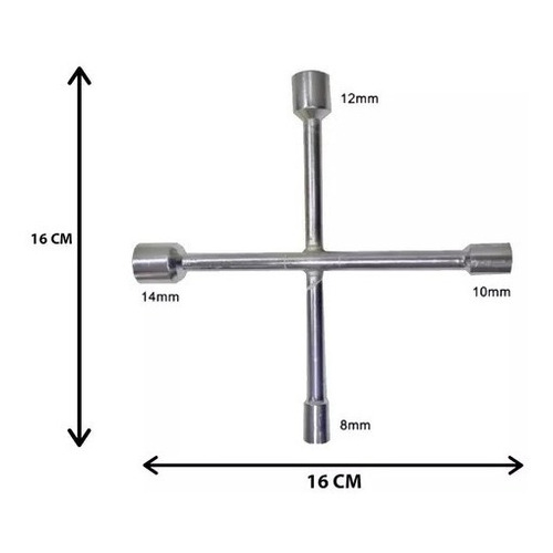 Chave Cruzeta Pequena Cruz  Tamanhos 8/10/12/14mm