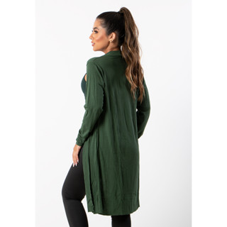 Cardigan Visco Feminino Manga Longa