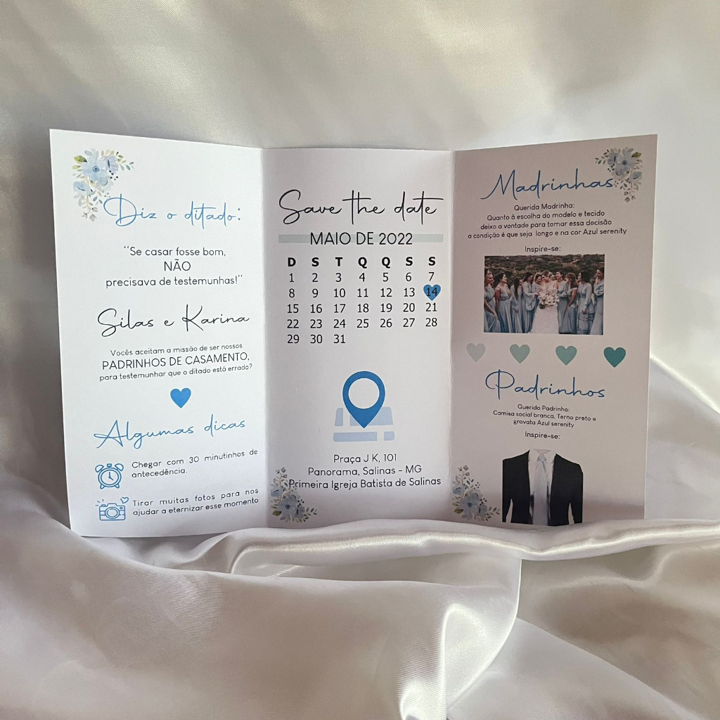 5 manuais dos padrinhos folha única - manual dos padrinhos personalizado - convide de padrinhos
