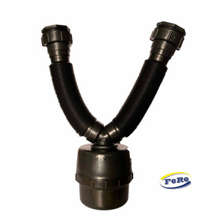 SIFÃO COPO DUPLO BLACK FLEXIVEL PORCA PVC MARCA FERE