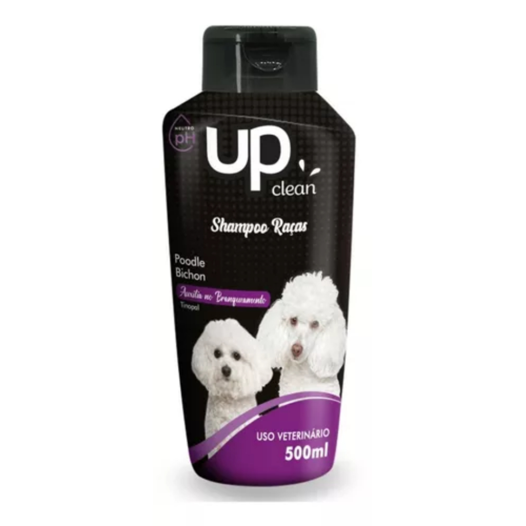 Shampoo Up Clean Raças Poodles e Bichon 500mL - Tratamento de Branqueamento - Pets