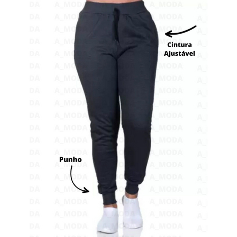 Calça de moletom Feminina Grossa Dia A Dia Valor De Atacado Envio 24h Frete Grátis