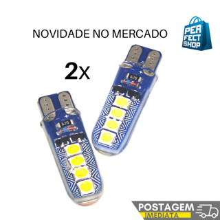 2x Lâmpada Led Strobo Flash Sequenciado, Branco, Azul