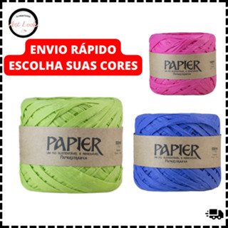 Fio Sustentável Papier Tipo Ráfia Fischer 100m Original P/ Bolsas E Artesanato Em Geral