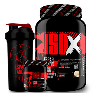 Kit Whey Protein ISO X 1800g + Creatina 100g + Coqueteleira - Espartanos