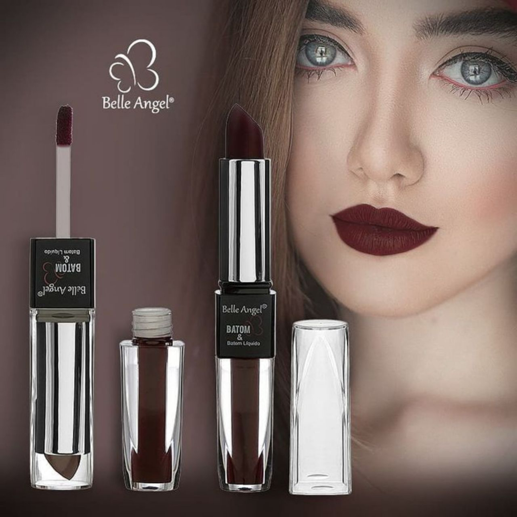 Batom Matte Liquido 2 Em 1 - Belle Angel em Oferta na Shopee