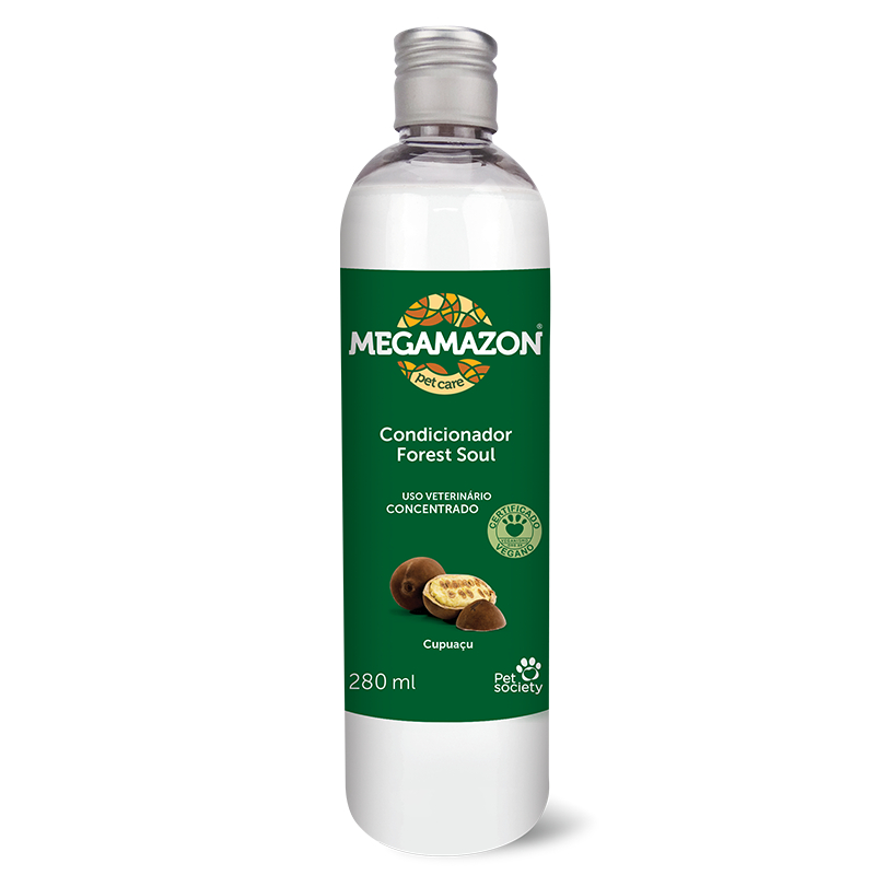 Megamazon Condicionador Forest Soul Cupuaçu Cães Gatos Vegano 280mL