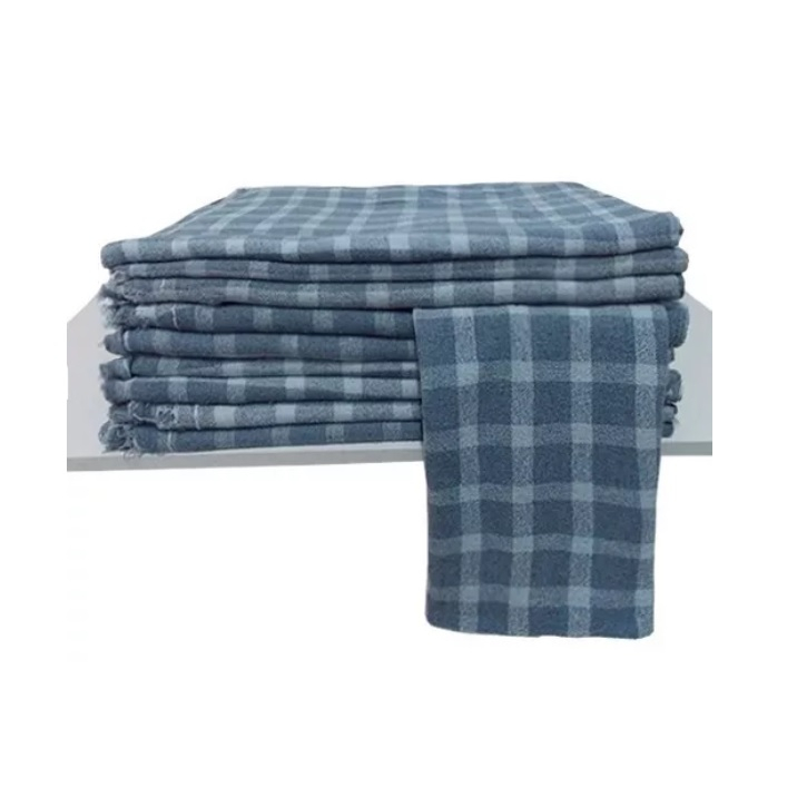 Pano De Chão Saco Alvejado Xadrez 38x58cm - 5 Panos