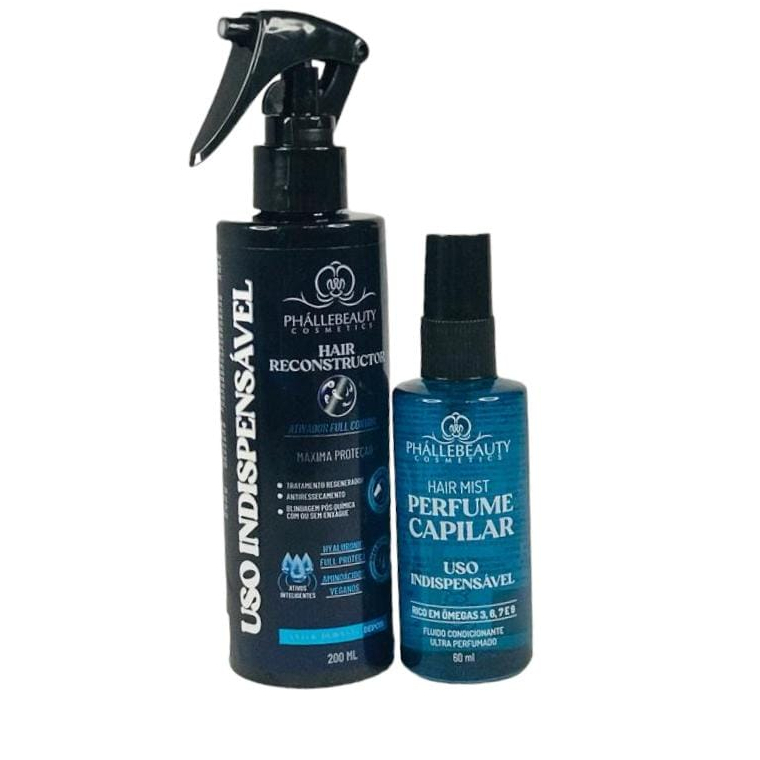 Kit Protetor Térmico + Perfume Capilar Linha Uso Indispensável PhalleBeauty em Oferta na Shopee