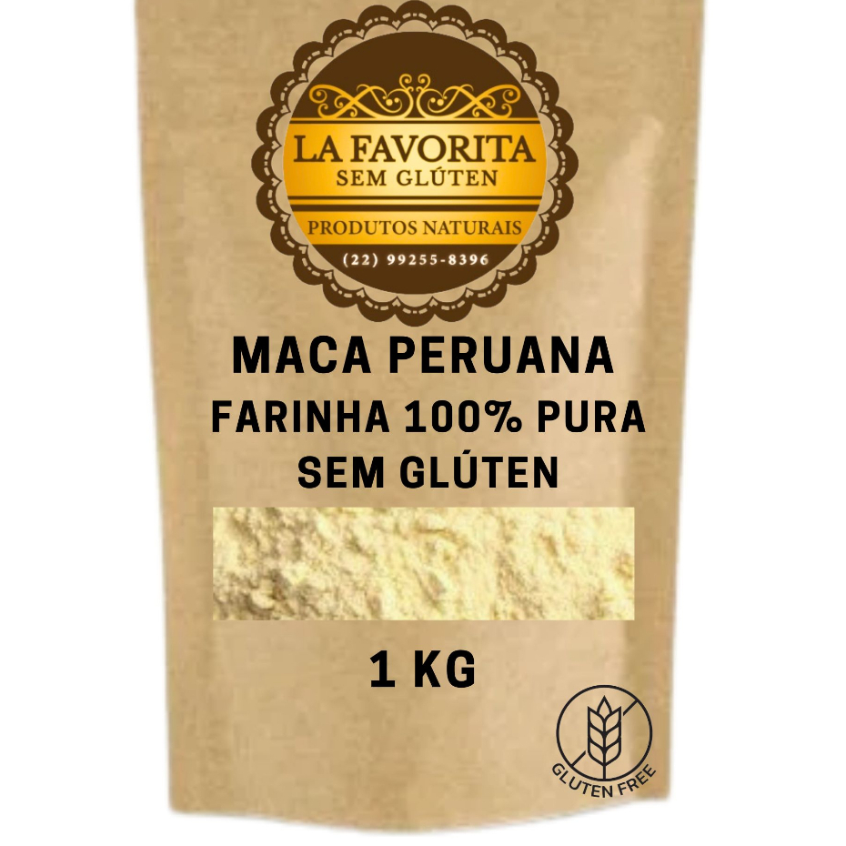 Maca Peruana 1 KG - Farinha 100% Pura - Sem Glúten