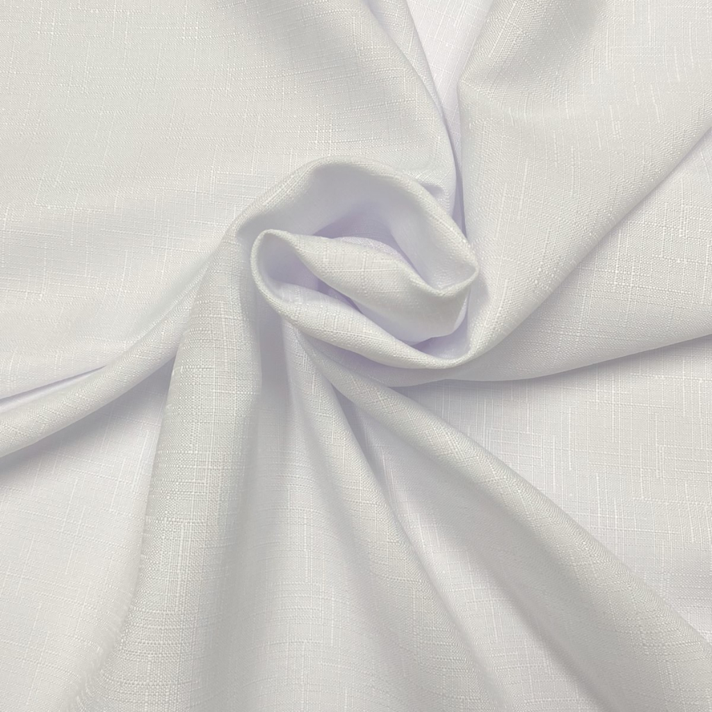 Tecido Linho Ráfia Branco 3m largura - Para Cortina e Toalha de Mesa - 1m