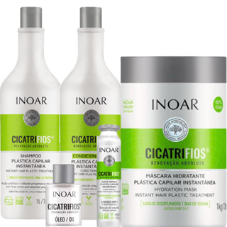 Kit Shampoo Condicionad Máscara E Leave-in Cicatrifios Inoa