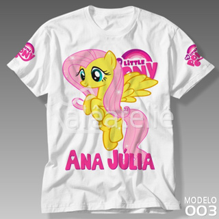 Camiseta Fluttershy My Little Pony Mlp Infantil Adulto Personalizada em Oferta na Shopee