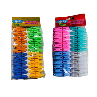 Prendedor Plastico Para Alimento Roupa Pacote C/24 pcs em Oferta na Shopee