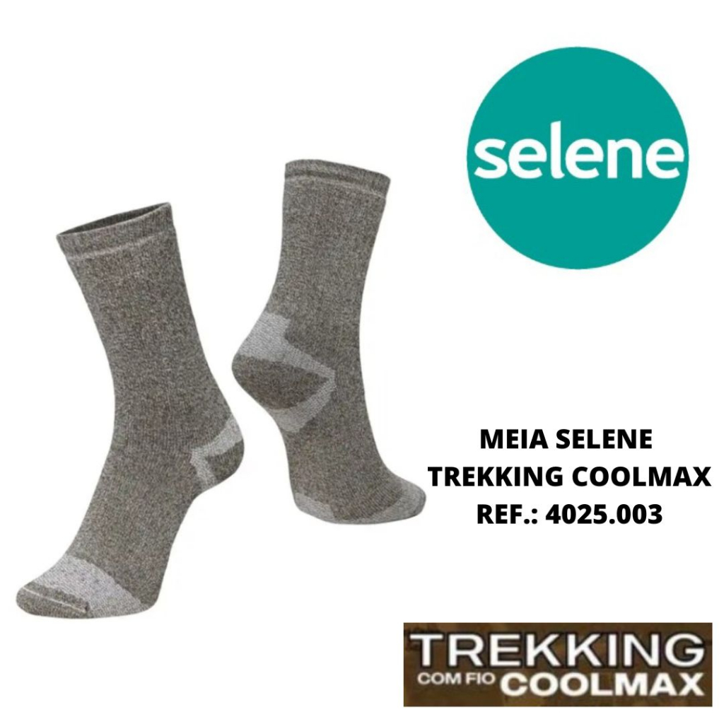 Meia Selene Trekking Coolmax 4025 Coturno Botas Caminhadas trilha