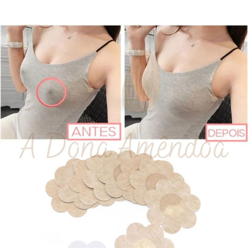 Kit de 05 pares de Adesivo Tapa Mamilo Bico Aureola Tapa Mamilos