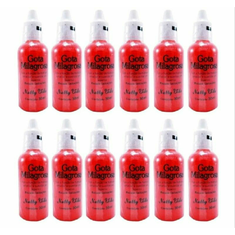kit 12 Unidades Gota Milagrosa Natty Vida 30 ml em Oferta na Shopee