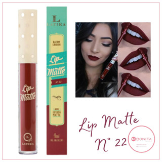 Batom Líquido Latika Lip Matte Latika - N 22