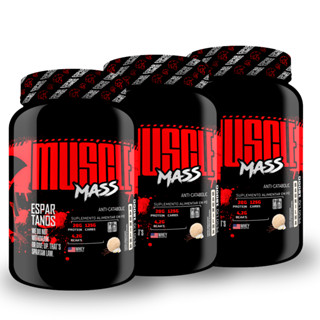 Combo 3x Massa Hipercalórico MUSCLE MASS - Espartanos