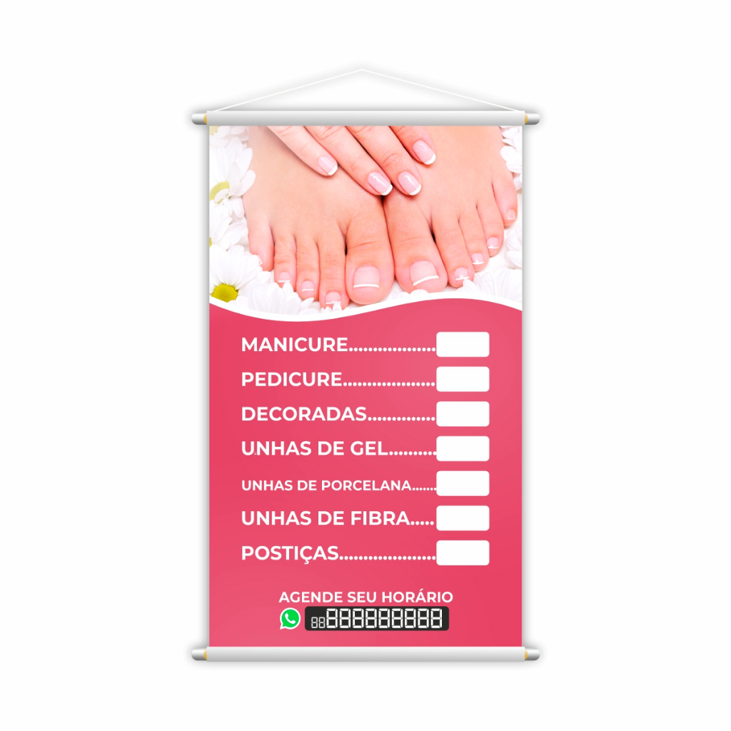 Banner Nail Design Manicure e Pedicure Contato