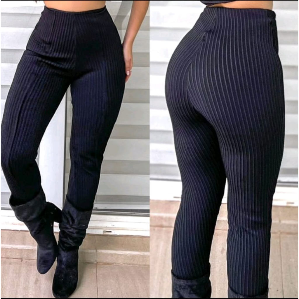 Calça Canelada 3D  Calça Oferece um ajuste Perfeito no corpo com Design Moderno Cores Novas tamanhos P.M.G.GG.G1 em Oferta na Shopee