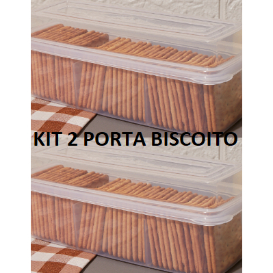 KIT 2 Porta Biscoito E Torradas Com Divisórias Nitron Multiuso Universal 9,1 x 23,1 x 8,9 cm