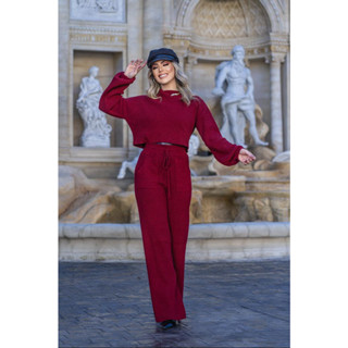 Conjunto Lançamento Calça e Cropped Mousse Inverno