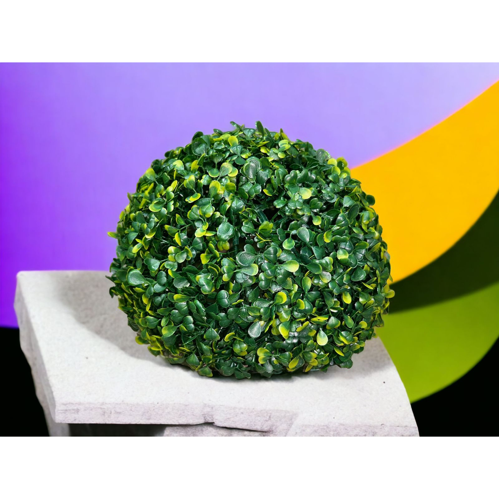 Kit 2 Buchinho Artificial 23 Cm Verde Bola De Grama Topiaria em Oferta na Shopee