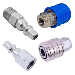 Engate Rápido E Pino 1/4" NPT Baixa E Alta Vazão Hidráulica Conexão Prático Sem Vazamentos