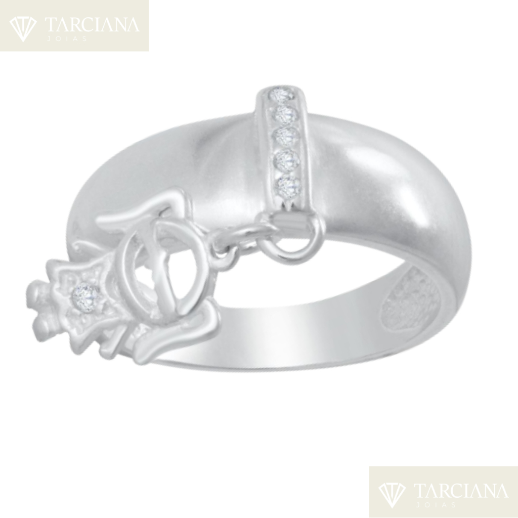 Anel De Prata 925 Com Pingente De Menina ou Menino Vazado Com Brilhante Zircônia Joia De Qualidade Elegante Confortavel Única Acessório Elegante Design Exclusivo Moderno Delicado Versátil Durável