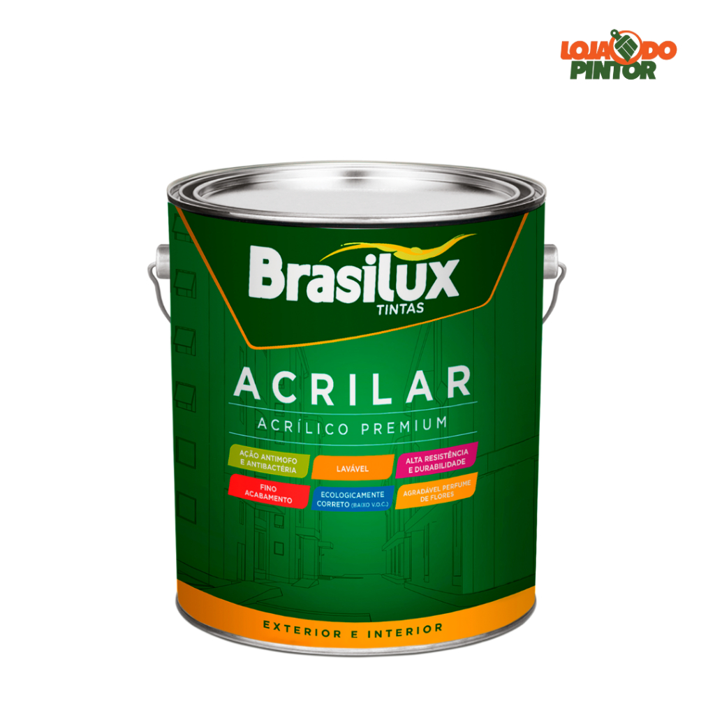 Tinta Látex Lavável Fosca para Parede 3,6L Branco Gelo em Oferta na Shopee