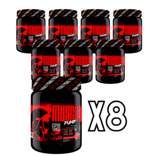 Kit 8X Pré Treino Muscle Pump Pre Workout 300g Espartanos nos sabores Frutas Vermelhas e Limão em Oferta na Shopee
