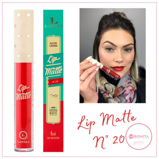 Batom Líquido Lip Matte Vermelho Latika N20